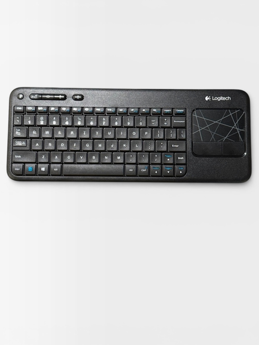 Logitech Black Wireless Keyboard Patterned Touchpad - Picture 3 of 7